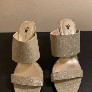 Fioni Night gold glitter high heel shoes
